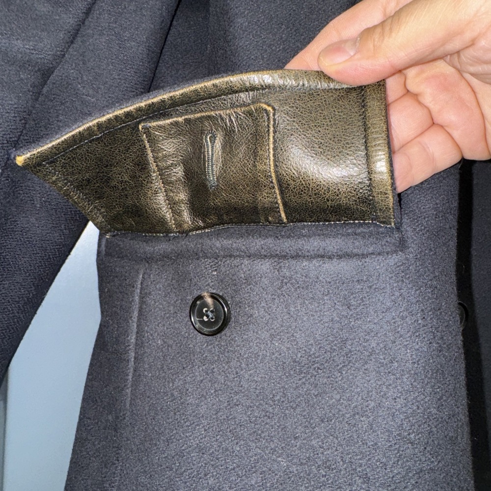 Bond PeaCoat Billy Reid Gray Size:M Made In Italy Wool Men's Jacket - Picture 6 of 13